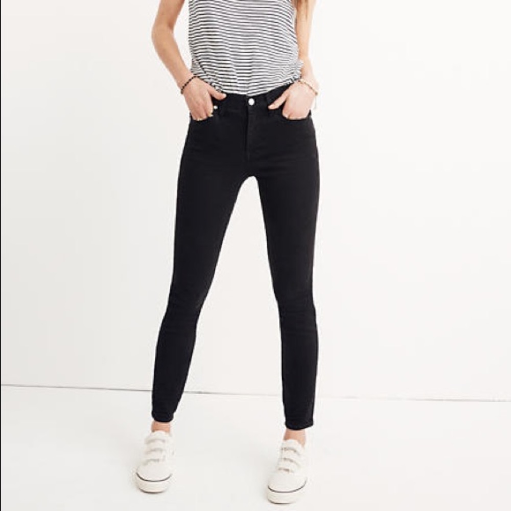 Madewell Mid-Rise Soft Skinny Jeans in black